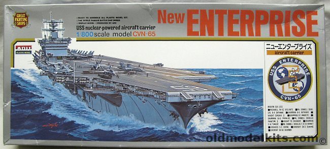 Arii 1/800 USS Enterprise CVN65 Aircraft Carrier, A123-1800 plastic model kit